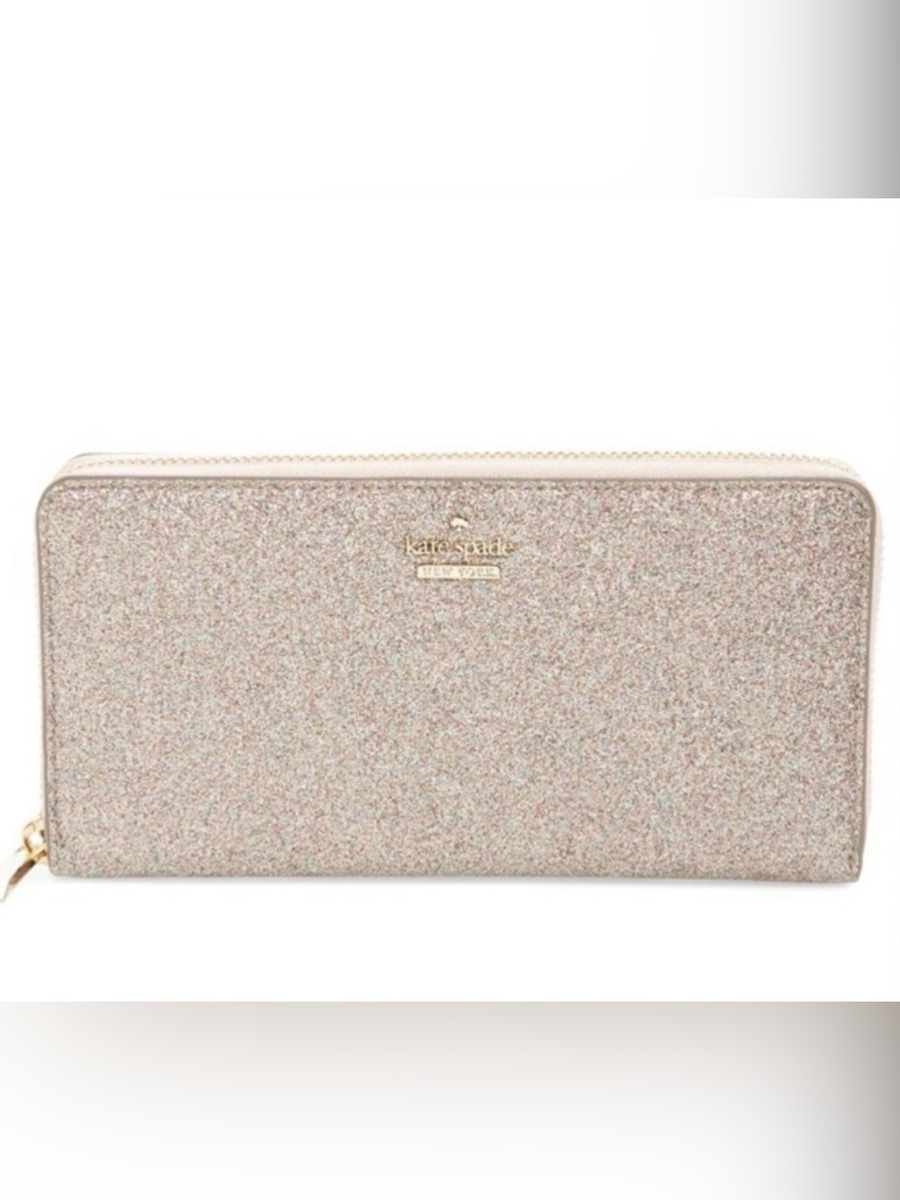 Kate Spade Glitter large wallet - Gold glitter